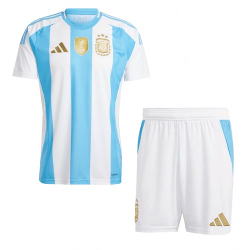 Fotbalové Dres Argentina Dětské Domácí Copa America 2024 Krátký Rukáv (+ trenýrky)